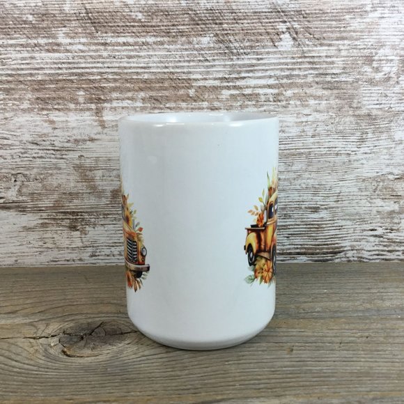 Vintage Orange Truck Ceramic Coffee Mug - Picture 2 of 3